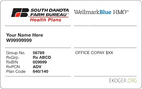 Carte d'assurance maladie du Dakota du Sud